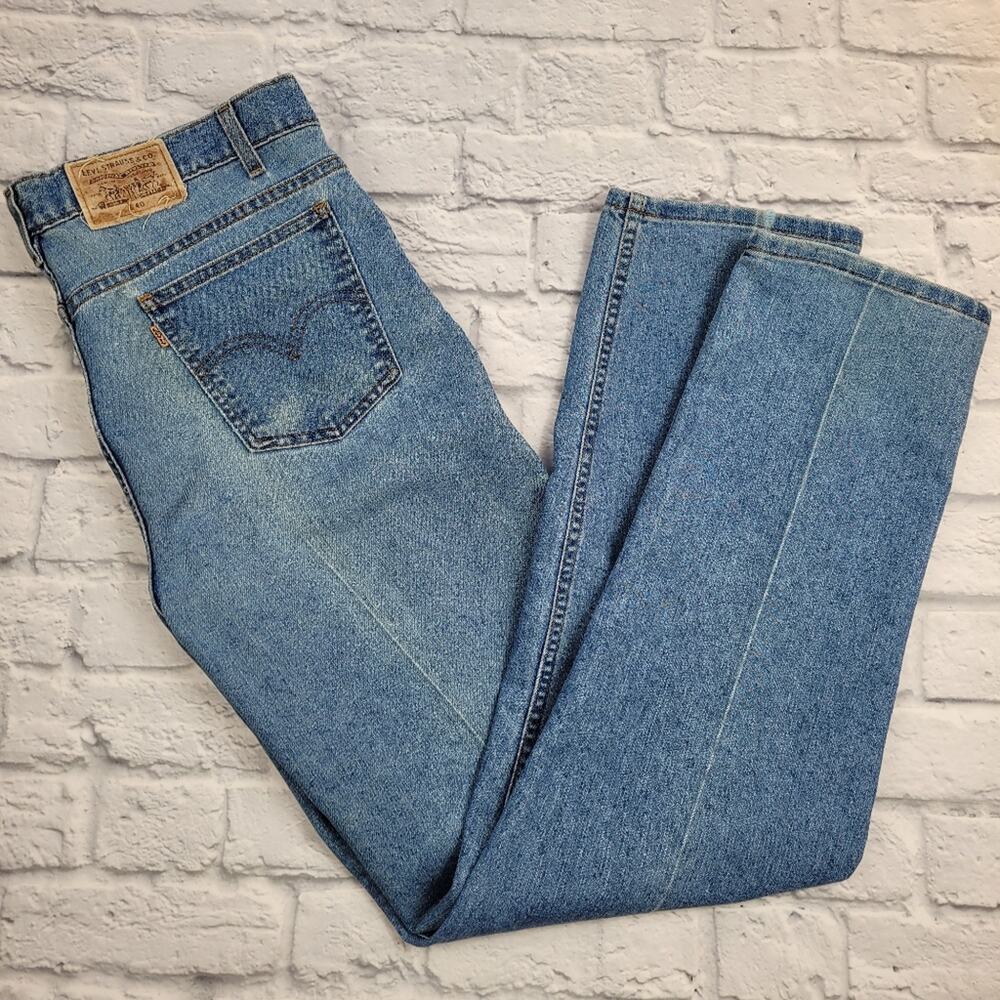 Vintage Men's Levi Strauss 540 Signature Jeans Orange Tab 540 Relaxed Creased 36